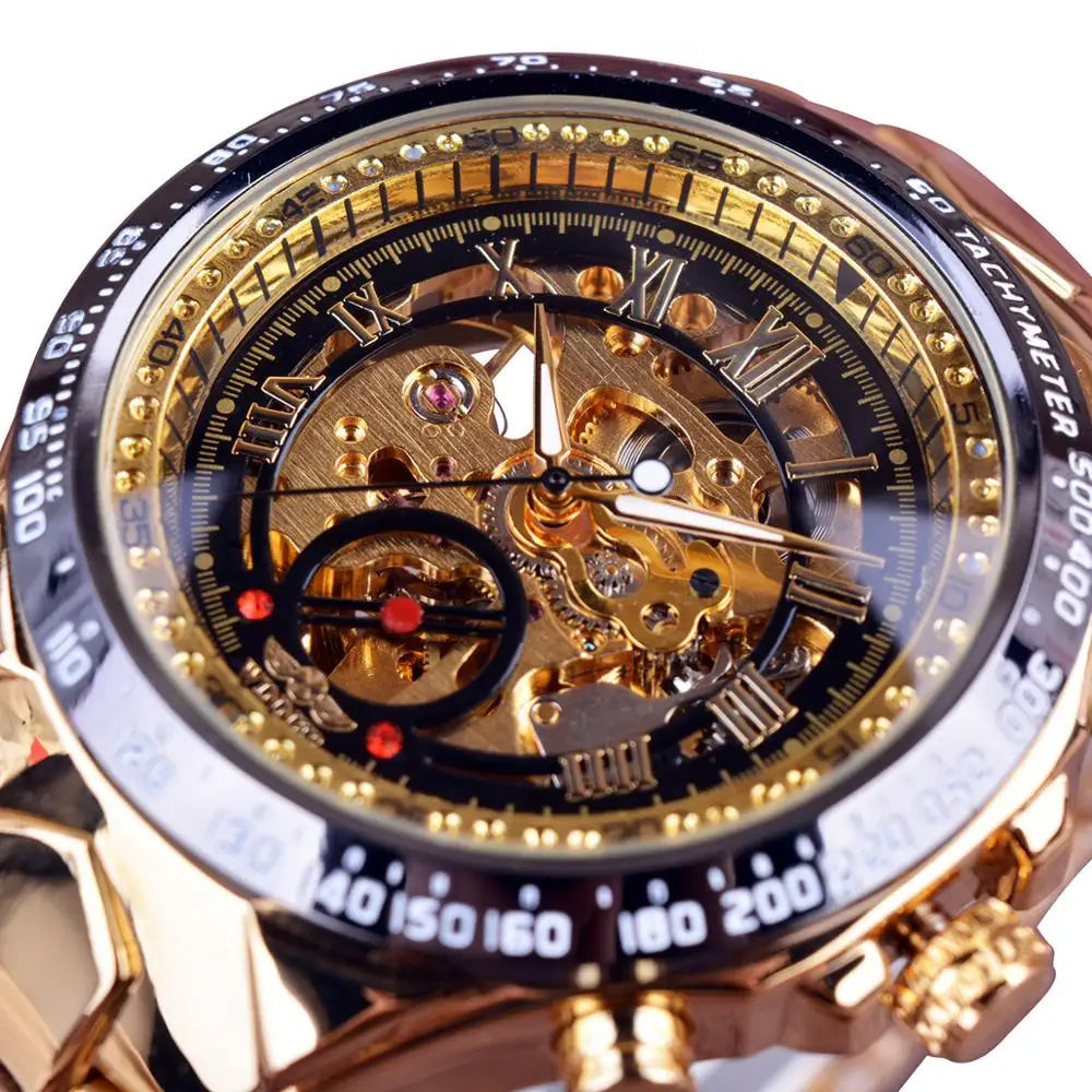 Winner Mechanical Sport Design Bezel Fashion Watch Mens Watches Top Brand Luxury Montre Homme Clock Men Automatic Skeleton Watch